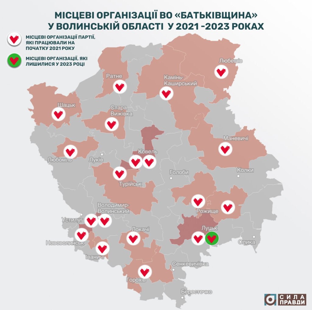 Батьківщина карта осередків