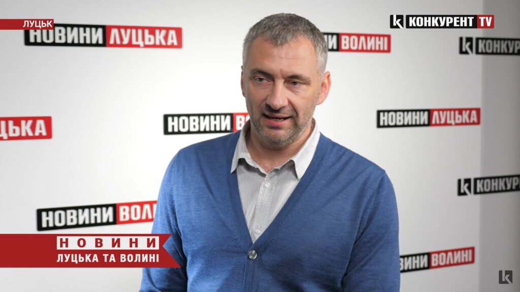 Директор компанії «Казкова оселя», яка будувала ЖК «Оселя парк» у Луцьку, Андрій Худоба. Скриншот з ютуб-каналу «Конкурент - новини Луцька коротко»